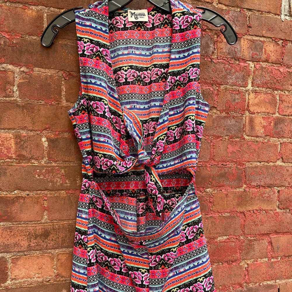 SHOW ME YOUR MUMU front tie romper. Size Small.